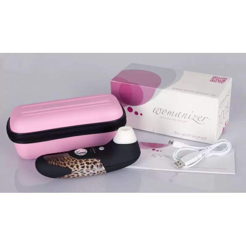 Бесконтактный стимулятор клитора Womanizer limited edition, уникальный дизайн, 16 см, черный