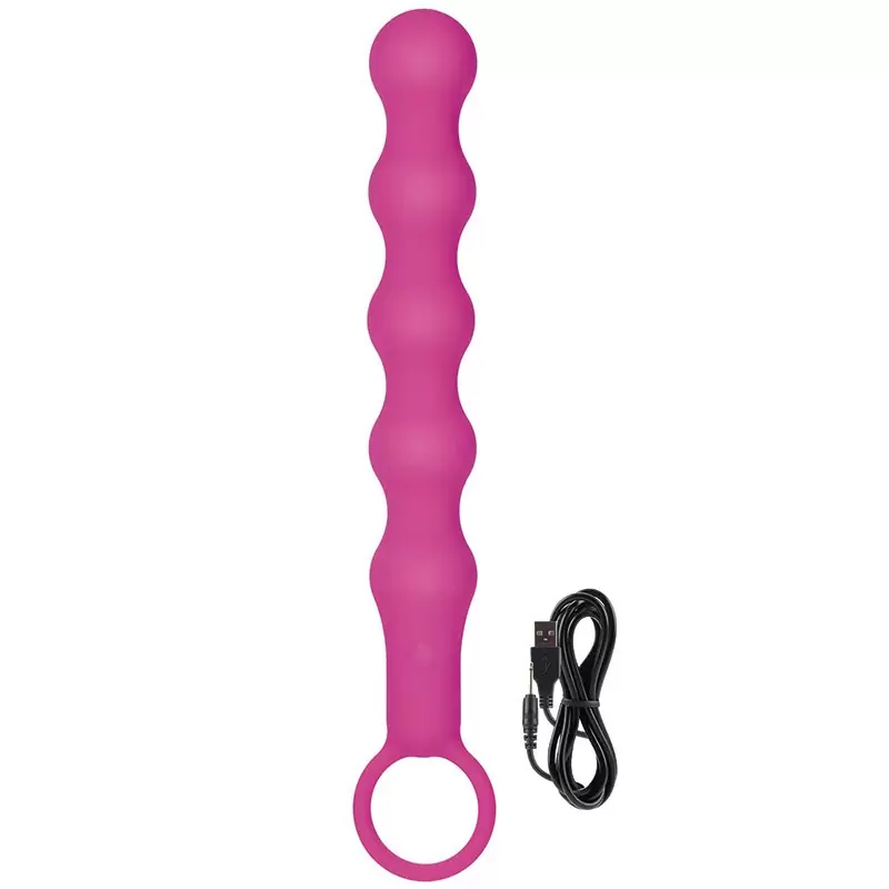 Гибкая анальная вибро-цепочка Lust by Jopen L4.5 – розовая