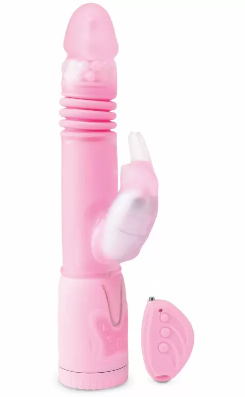 Вибратор с дистанционным пультом Thrusting Rabbit Pearl