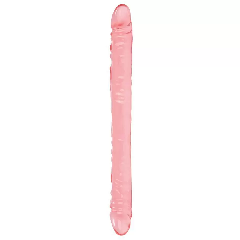 Двухголовый фаллоимитатор Translucence Veined Double Dong 18