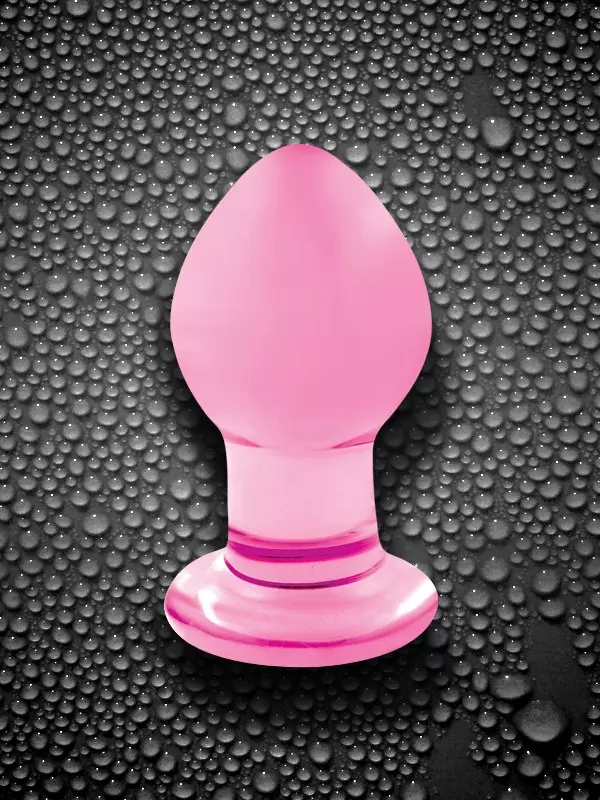 Малая анальная пробка Crystal Premium Glass - Pink