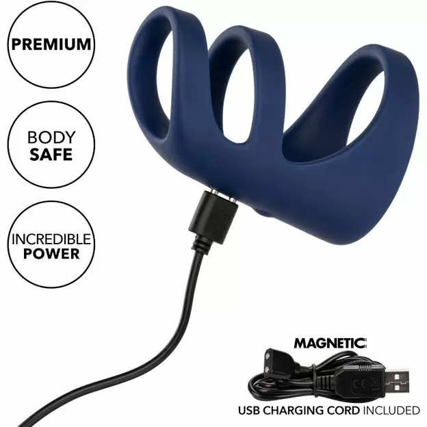 Эрекционное виброкольцо Viceroy™ Rechargeable Triple Cock Cage