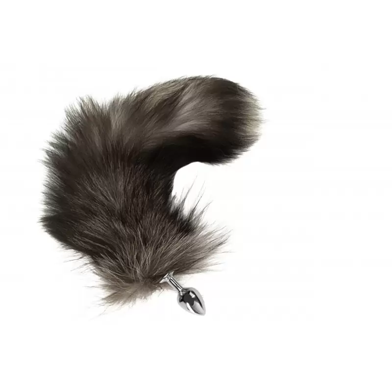 Анальная пробка с черным хвостом