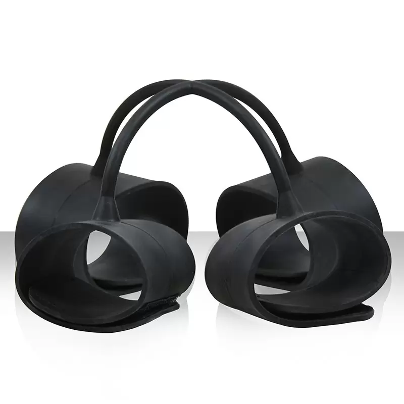 Набор наножников и наручников Silicone Submissions Hog Tie Cuffs – черный