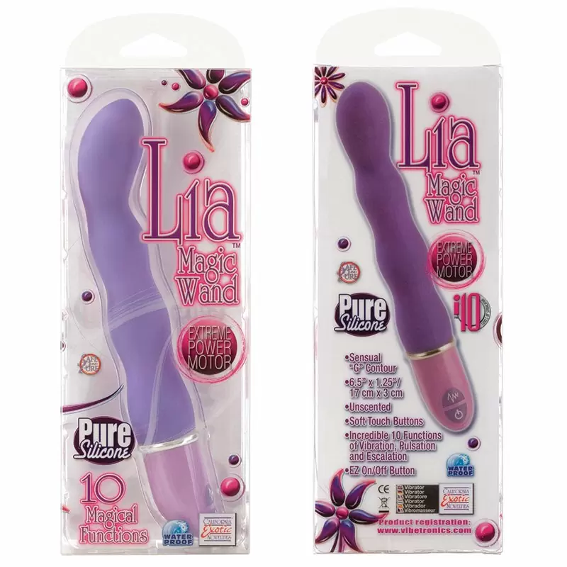 Водонепроницаемый вибромассажер Lia Magic Wand для точки G – фиолетовый