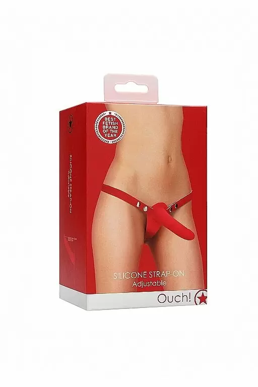 Страпон Adjustable (Красный) и Лубрикант на водной основе JO H2O Original – 30 мл