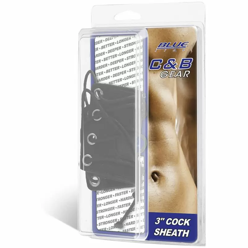 Сбруя для члена на шнуровке Blueline – чёрный