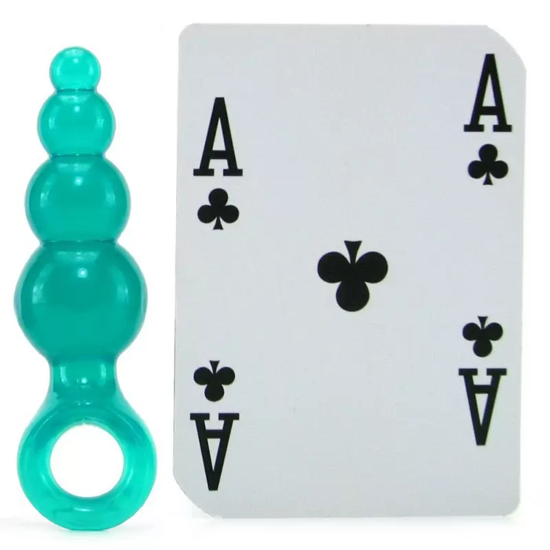 Анальная пробка с кольцом Jolie Ripples Mini – голубая