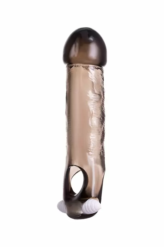 Увеличивающая вибронасадка TOYFA XLover с петлей на мошонку — 12,5 см, серая