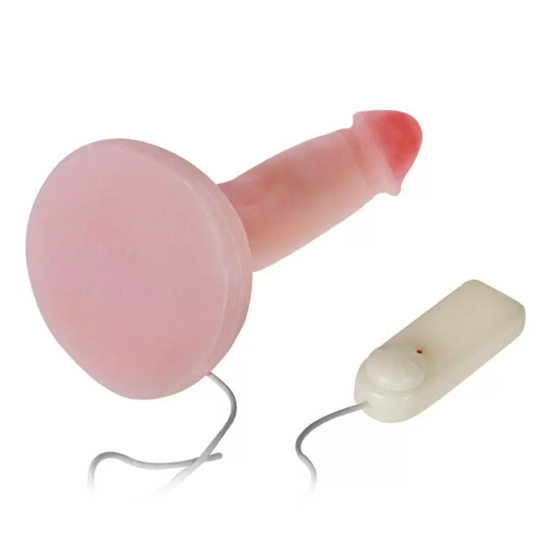 Реалистичный вибратор на широкой подошве-присоске Arbitrariness – телесный