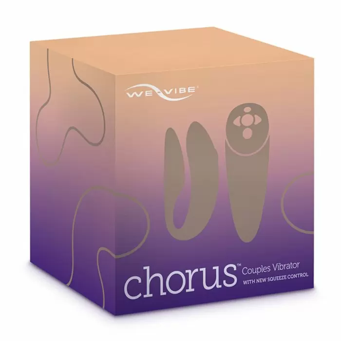 Сенсорный вибратор для пар We-Vibe Chorus Purple, с пультом Д/У, 7,8 см, силикон, фиолетовый