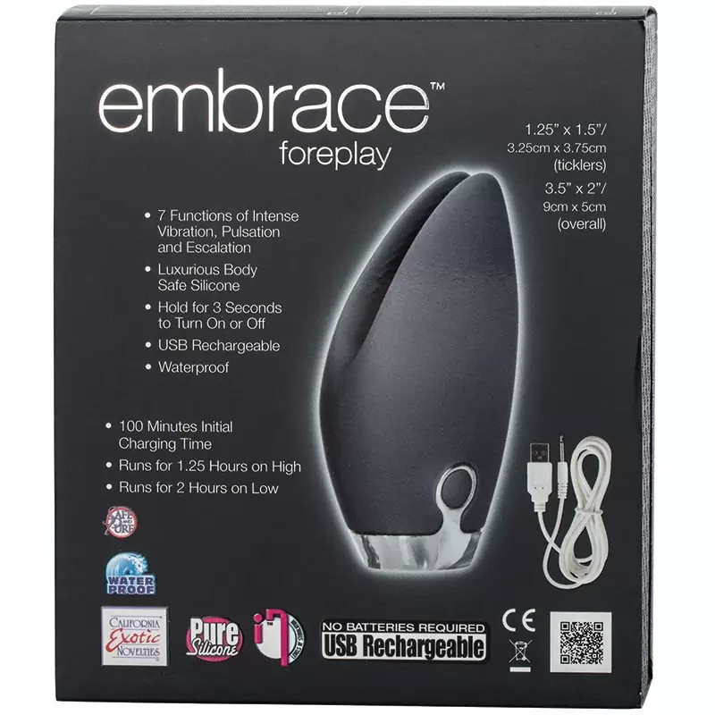 Вибромассажер Embrace Foreplay перезаряжаемый – серый
