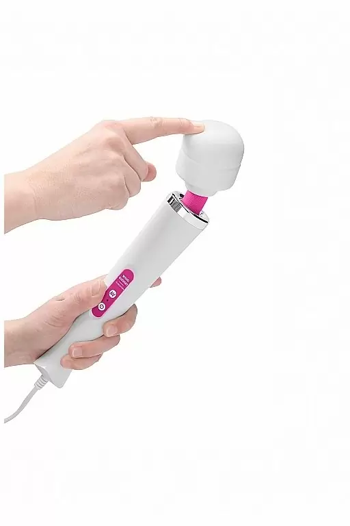Мощный вибромассажёр Wonder Wand — бело-розовый дизайн