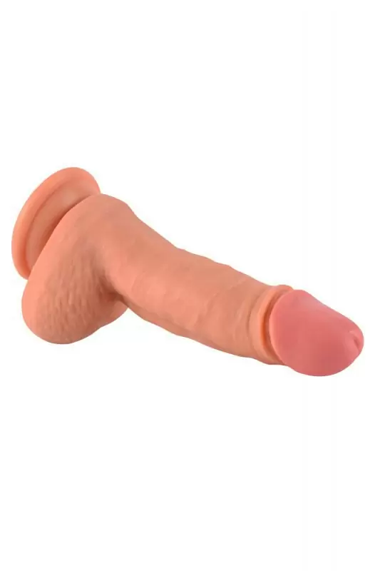 Силиконовый ультра-реалистик с двойной структурой Real Man Dual Layer 18 cм – телесный