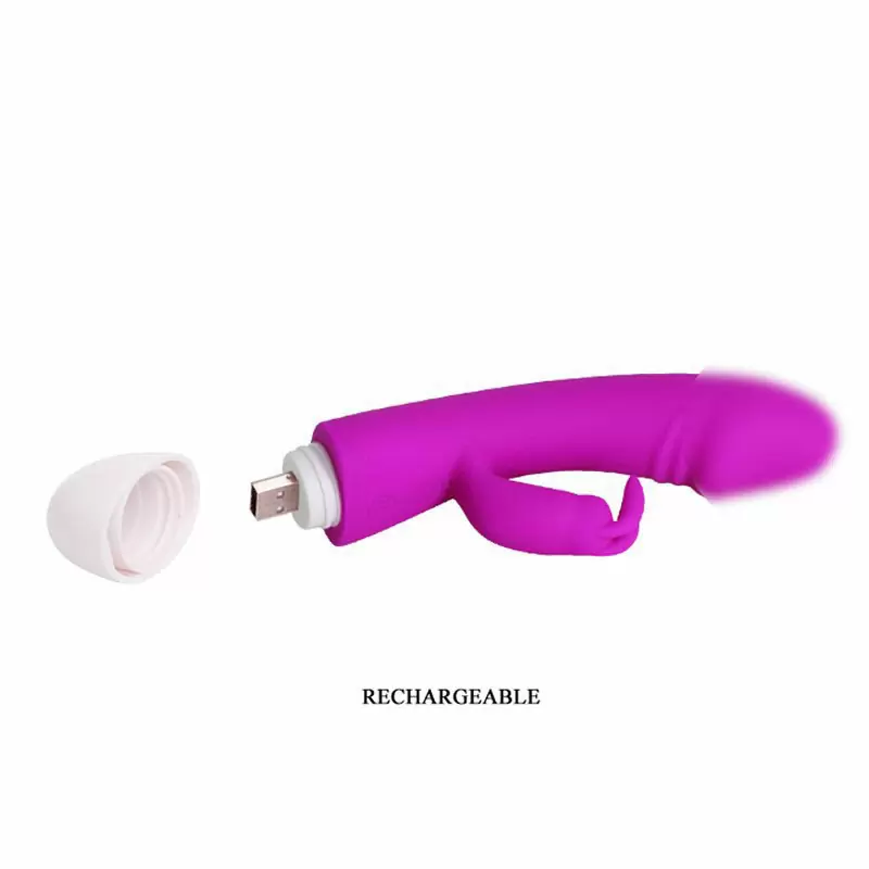 Многофункциональный вибратор Will с клиторальным стимулятором-«зайчиком» – розовый