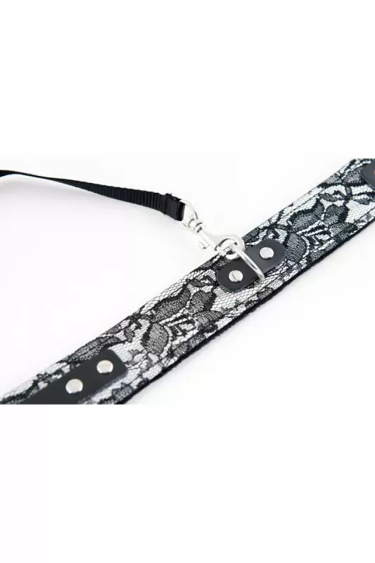 Кружевной ошейник TOYFA Marcus – серебристый 