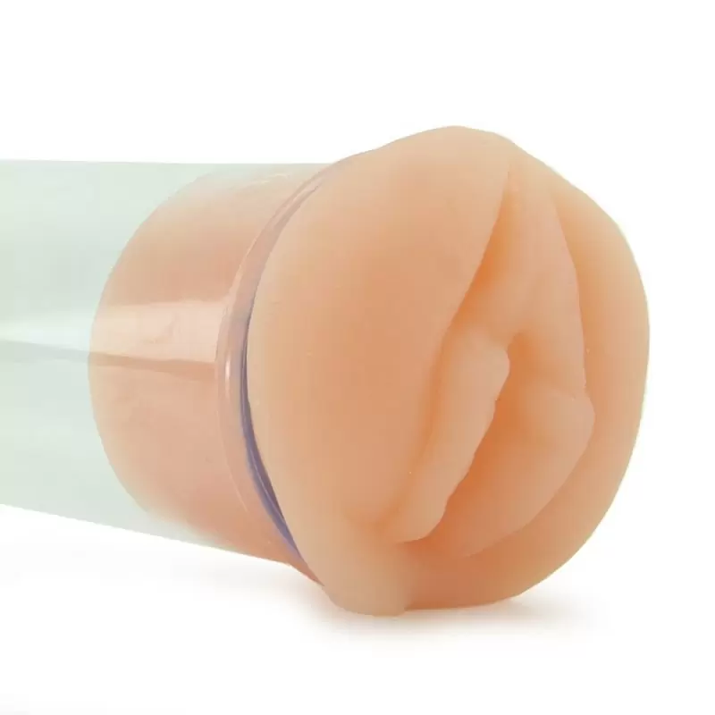 Вакуумная помпа мужская Beginner's Pussy Pump с точной вставки в виде вагины – прозрачный