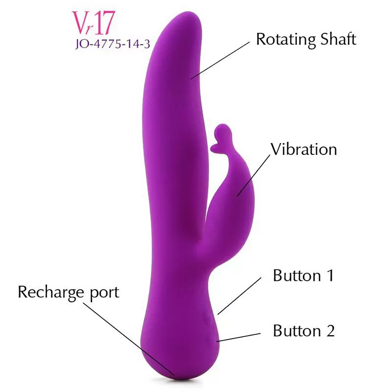 Вибромассажер Vanity Vr17 со стимулятором клитора в форме губок – фиолетовый
