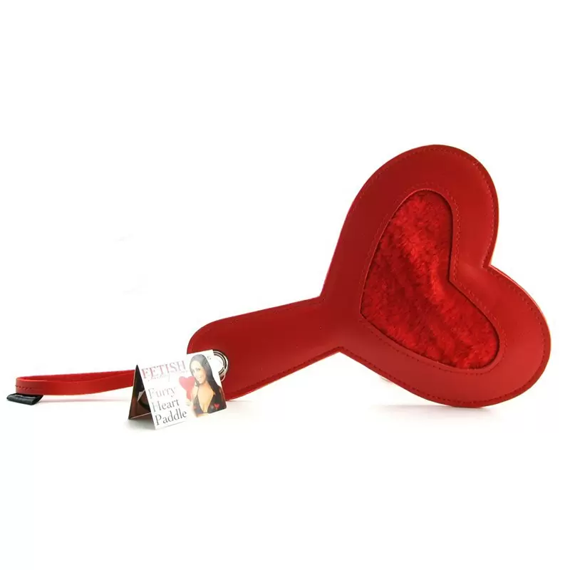 Шлепалка в форме сердца Furry Heart Paddle