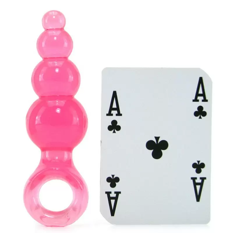 Анальная пробка с кольцом Jolie Ripples Medium – розовая