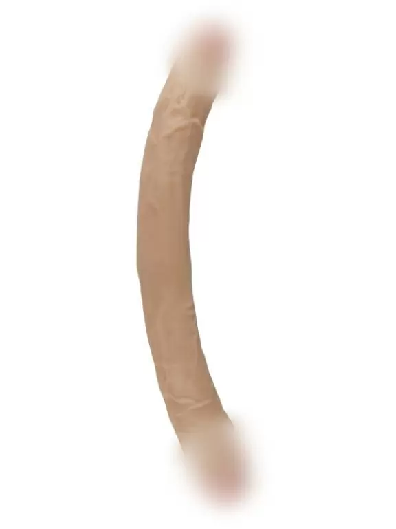 Реалистичный двусторонний фаллоимитатор REAL, 39 см, диаметр 4 см, ПВХ, телесный