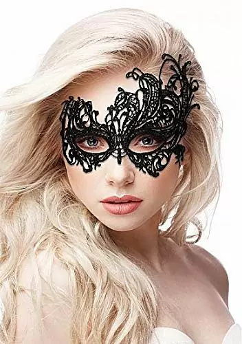 Кружевная маска на глаза открытого типа Royal Black Lace Mask
