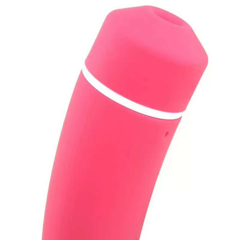 Двустронний стимулятор с вибрацией и всасыванием Hiky – розовый