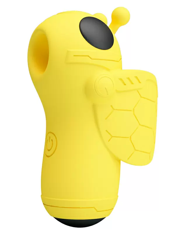 Вакуумный мини-стимулятор клитора Baile  Magic Bee, на палец, 7 см, 10 режимов, силикон, желтый