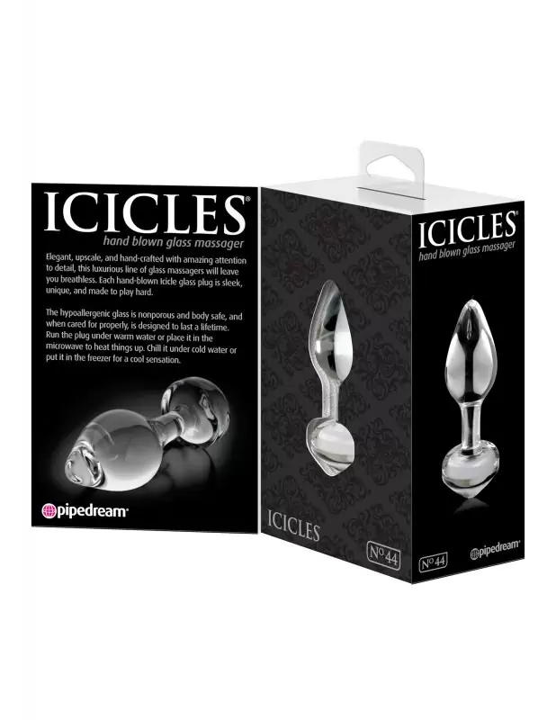 Анальный стимулятор Icicles No. 44 из стекла – прозрачный