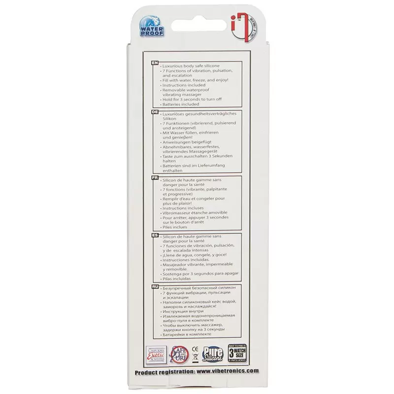 Мини-вибратор с охлаждающим эффектом Posh Silicone Ice Massager Wave – синий