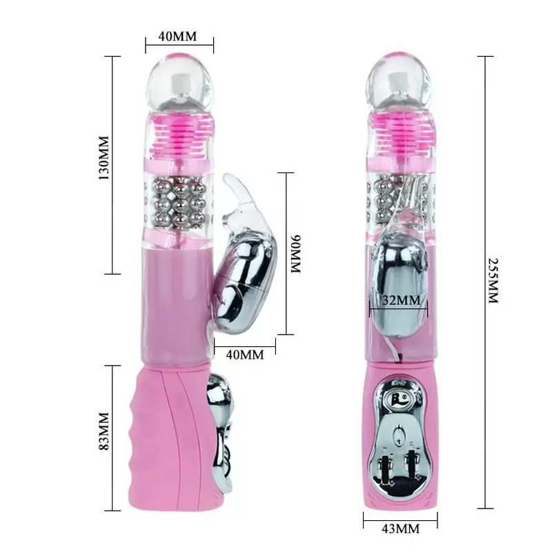 Многоскоростной вибромассажер с вращением и стимуляцией клитора Passion Waver Bunny – розовый