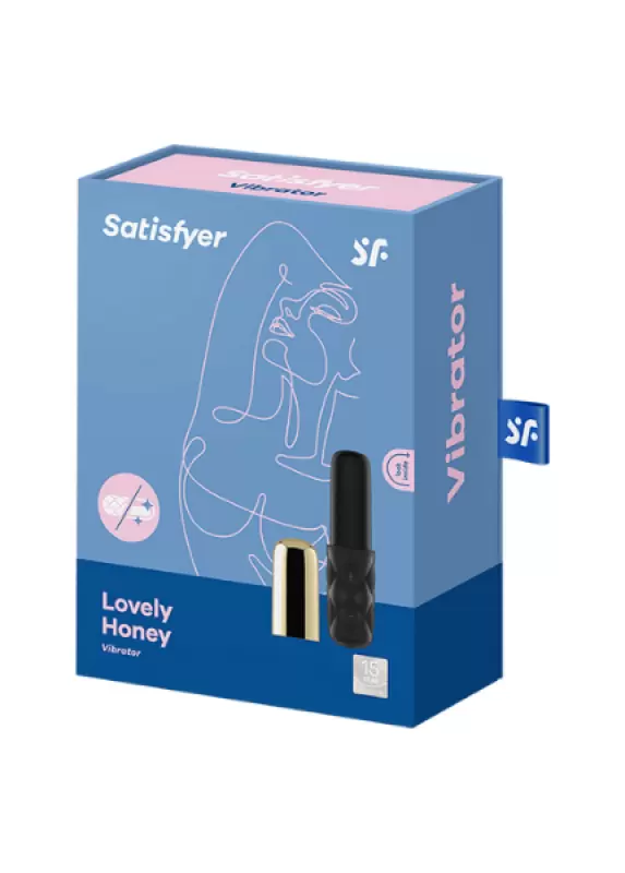 Вибропуля в форме губной помады Satisfyer Mini Lovely Honey: 15 режимов работы, АБС/силикон
