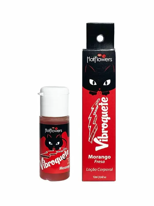 Жидкий вибратор Hot Flowers Vibroquet, клубника, 12 мл