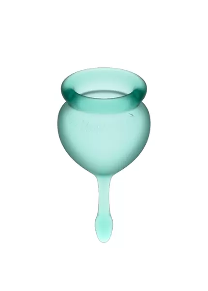 Набор менструальных чаш Satisfyer Feel good Menstrual Cup, 15 и 20 мл, силикон, зеленый