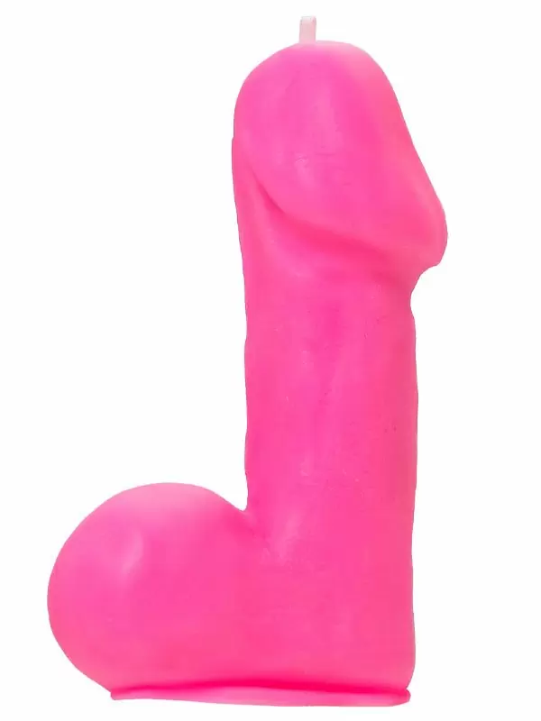 Оригинальная свеча Pecado BDSM «Пенис средний», 8,5 см, розовая