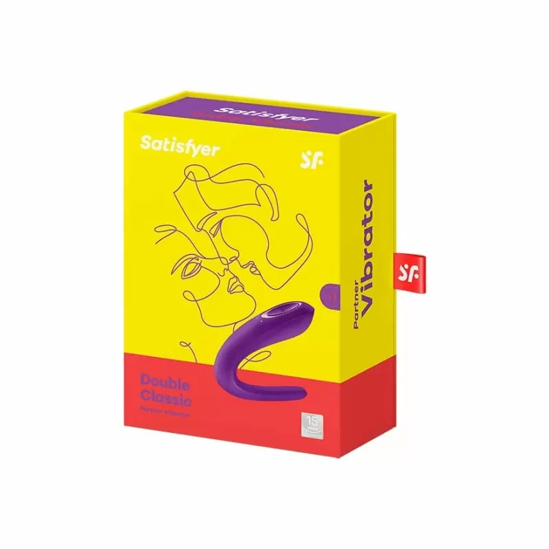 Водонепроницаемый перезаряжаемый вибромассажер для пар Partner – фиолетовый 