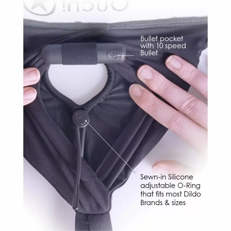 Гартер с трусиками для страпона и вибропулей - XL/XXL