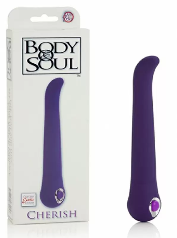 Вибромассажёр с изогнутым кончиком Calexotics Body & Soul Cherish - фиолетовый