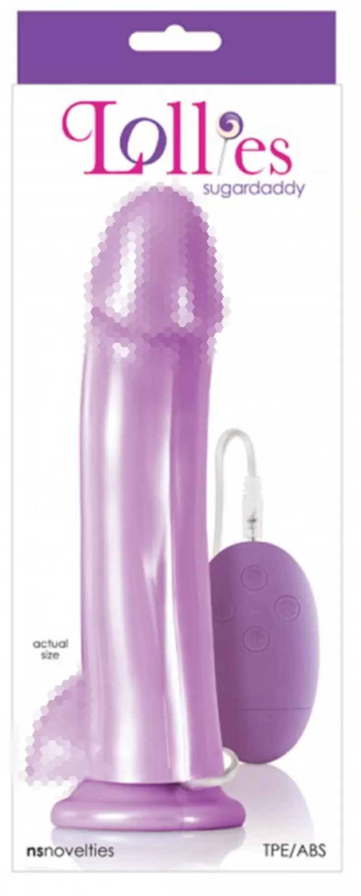 Вибратор Lollies Sugardaddy с присоской и выносным пультом - фиолетовый