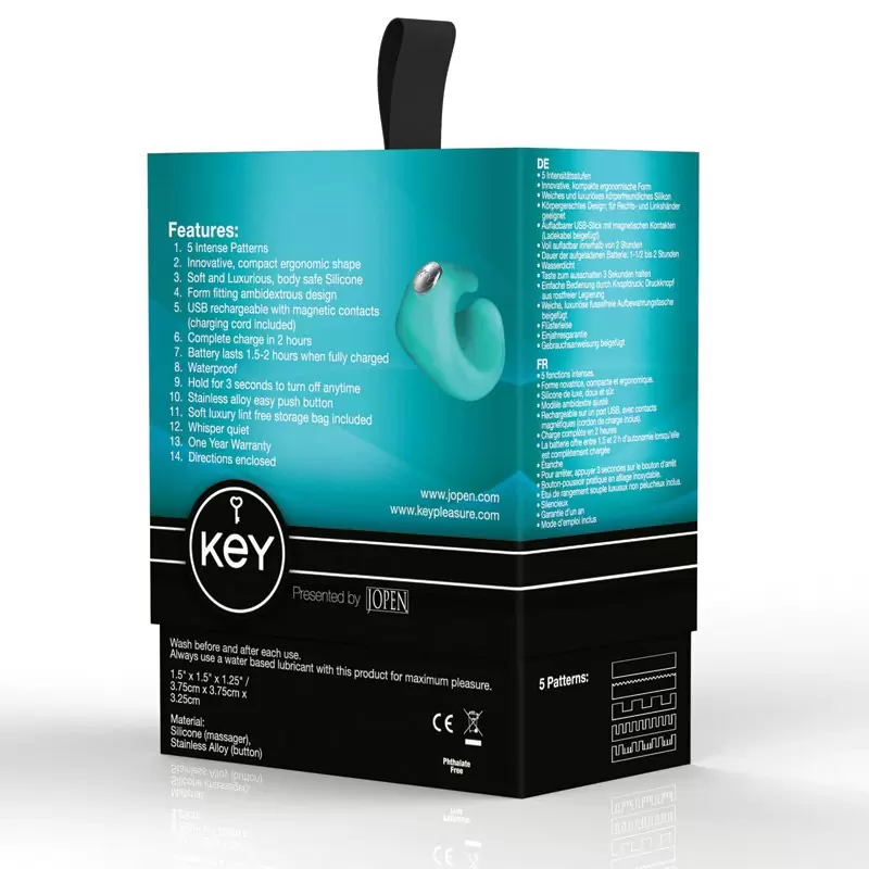 Водонепроницаемый вибромассажер на палец Pyxis - Blue