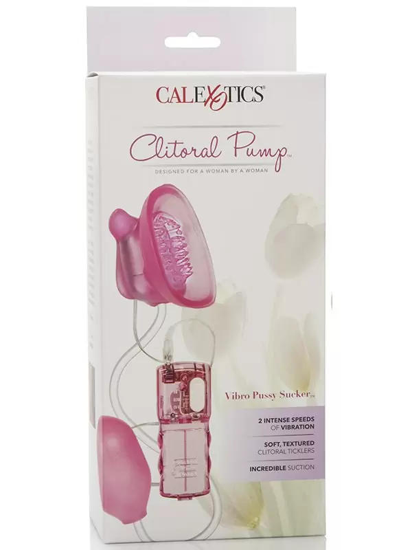 Клиторальный стимулятор с вакуумной помпой Vibro Pussy Sucker – розовый