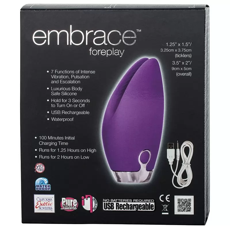 Вибромассажер Embrace Foreplay перезаряжаемый – фиолетовый