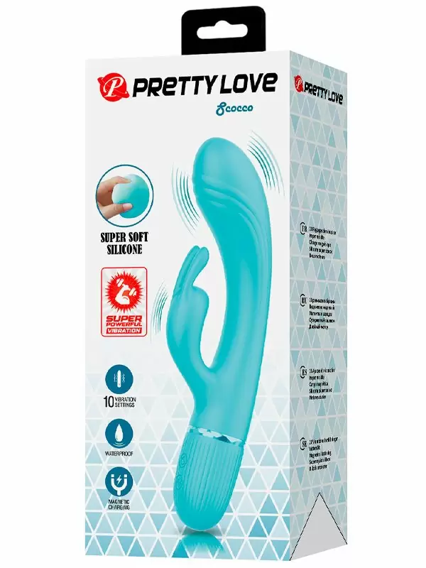 Вибратор-кролик Baile Scocco, гибкая головка, 10 режимов