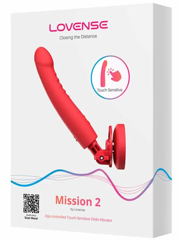 Интерактивный вибратор Lovense Mission 2, управление через приложение, 20 см, красный