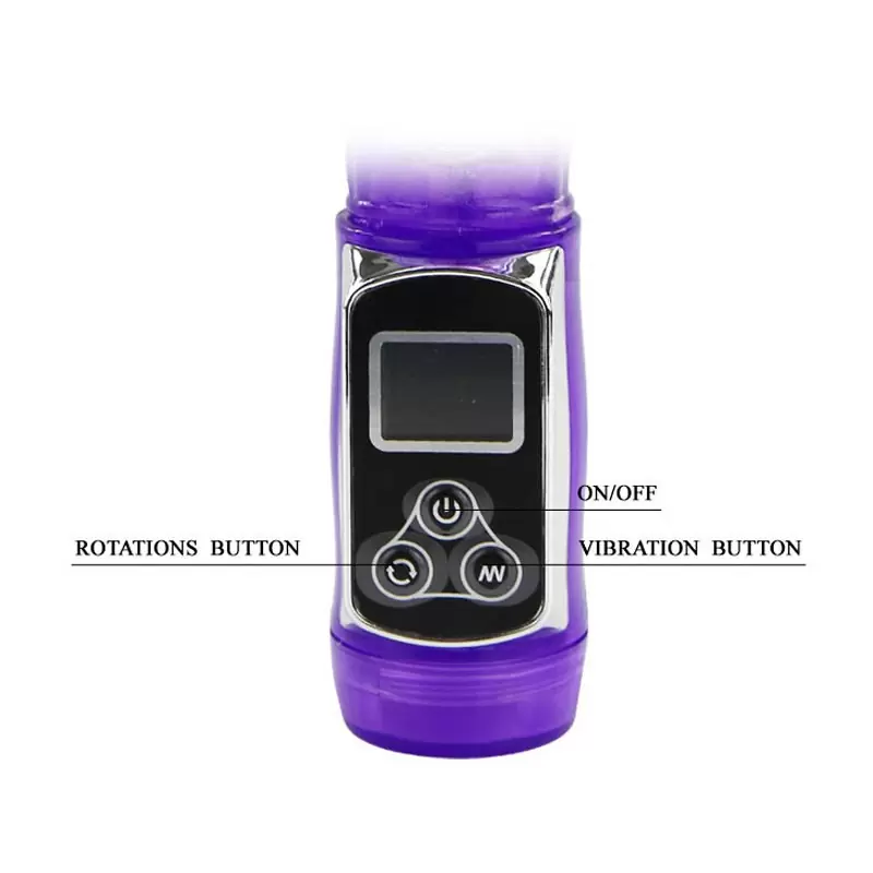 Мультифункциональный вибромассажер двойного воздействия Beach Prince с ротацией – фиолетовый