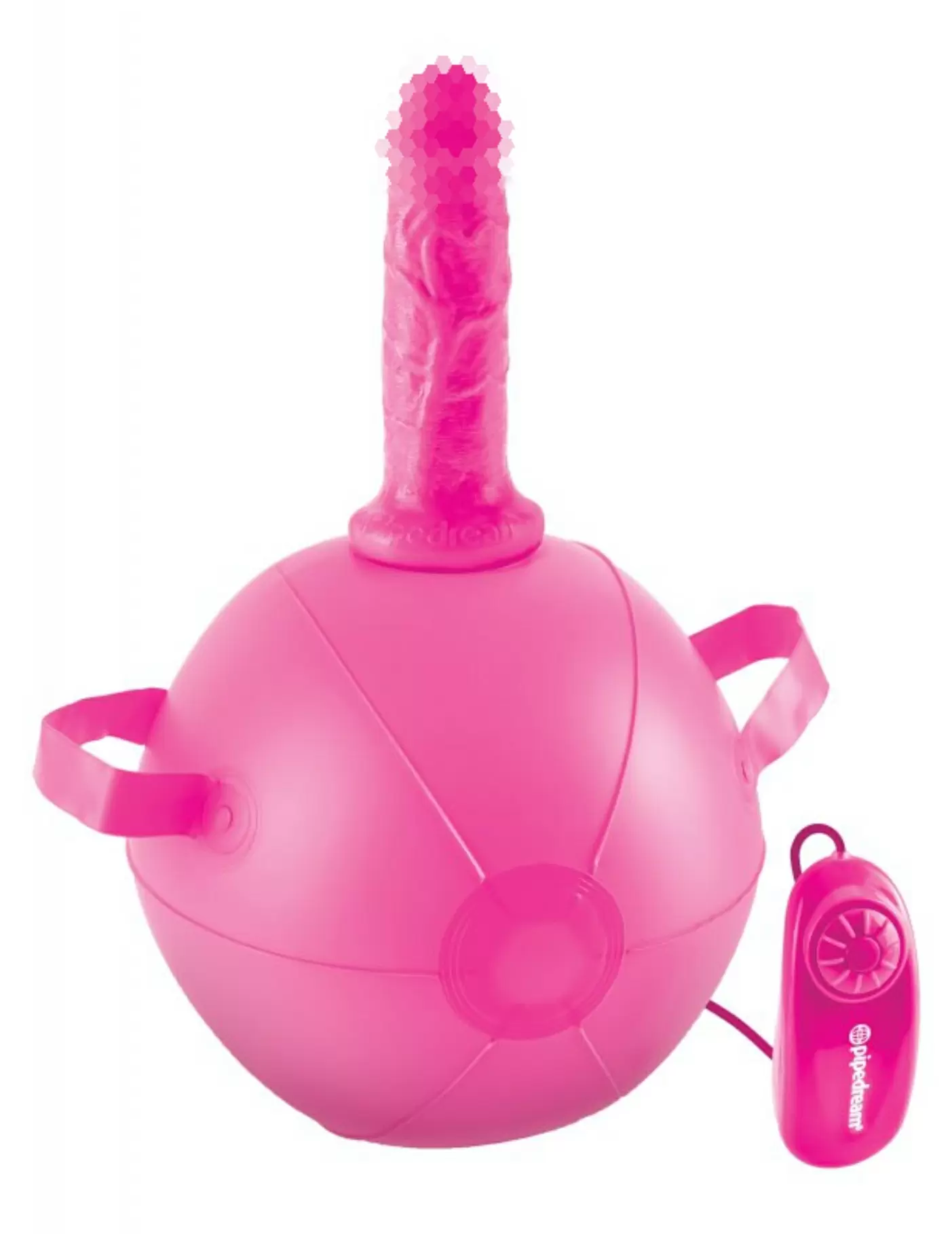 Надувной мяч с фаллоимитатором Dillio Vibrating Mini Sex Ball - розовый