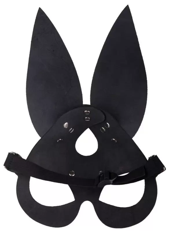БДСМ маска «Зайка» с ушками, черная, размер OS