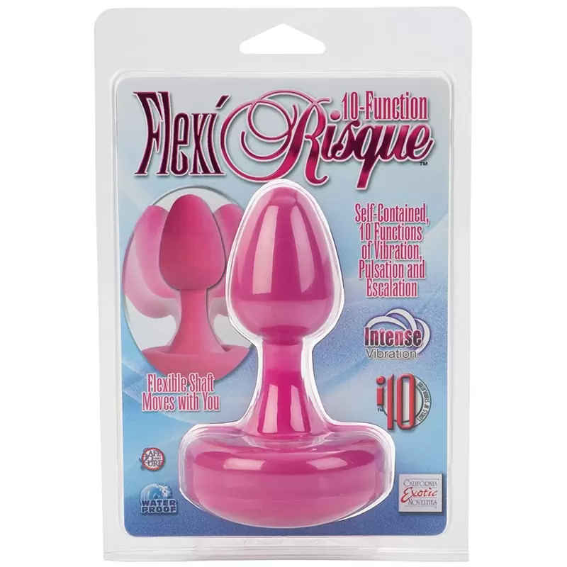 Анальная пробка Flexi Risque с вибрацией – розовый