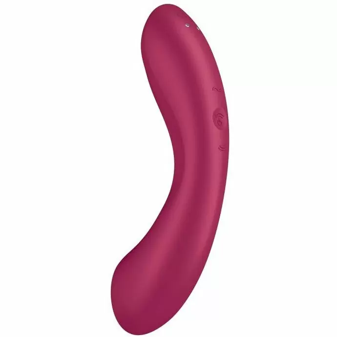 Изогнутый вибратор Satisfyer Curvy Trinity 1, с двумя моторами, 17,4 см, красный