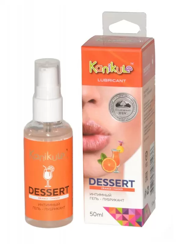 Лубрикант на водной основе Dessert со вкусом апельсиновый чейзер  – 50 мл